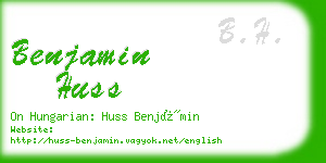 benjamin huss business card